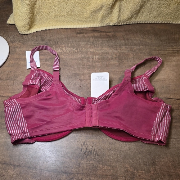 Rene Rofe 42C Pink Striped Women's Bra - Picture 2 of 3